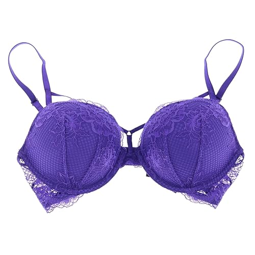 Victoria's Secret Bombshell Add 2 Cups Strappy Front Bra (Purple, 32D)