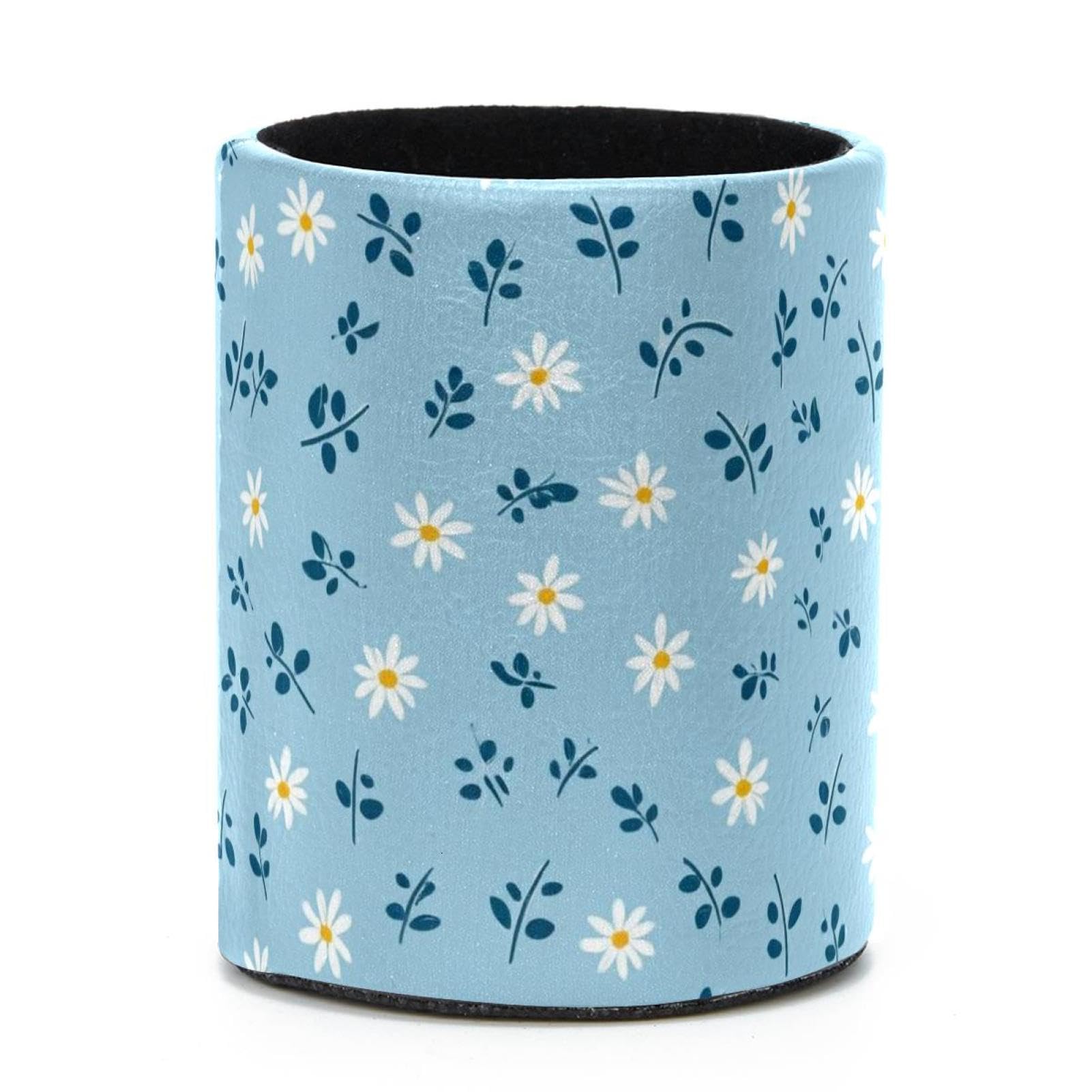 VAPOKF Round Pencil Holders for Desk, Daisy Pen Holders Pen Pot Makeup Brushes Storage Desktop Stationery Supplies Organiser for Home Office