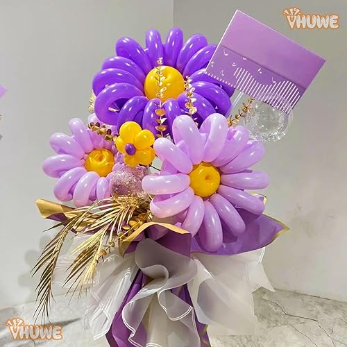 Miniatura 62 de 260 globos de color amarillo limón, paquete de 100 globos largos gruesos para arco, animales, payasos, niños, cumpleaños, fiestas, baby showers