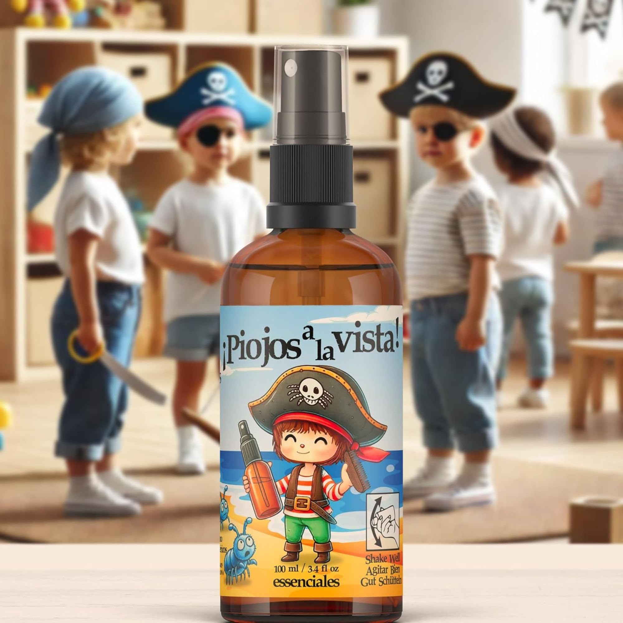 Repelente Piojos con Árbol de Te 100% Natural - Sin Piretrinas ni Permetrinas - Tratamiento antipiojos eficaz para niños con olor agradable y efecto desenredante pelo niñas