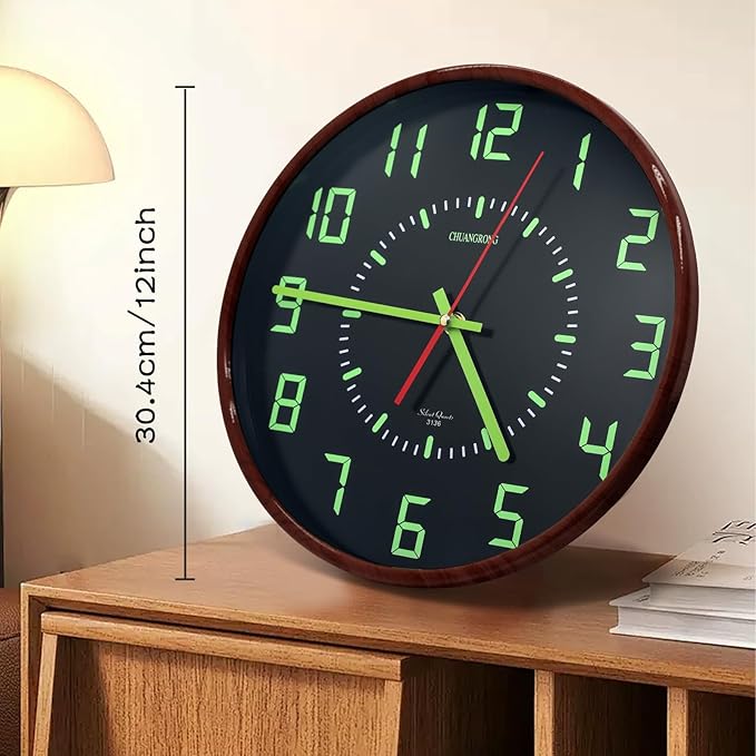 Reloj de Pared Oxmidud Analógico 12 Pulgadas Retro Silencioso miniatura 2