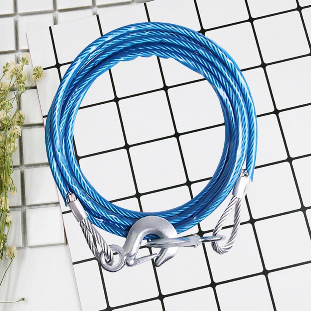 Car Trailer Rope 5 Tons 4m Steel Wire with Hooks