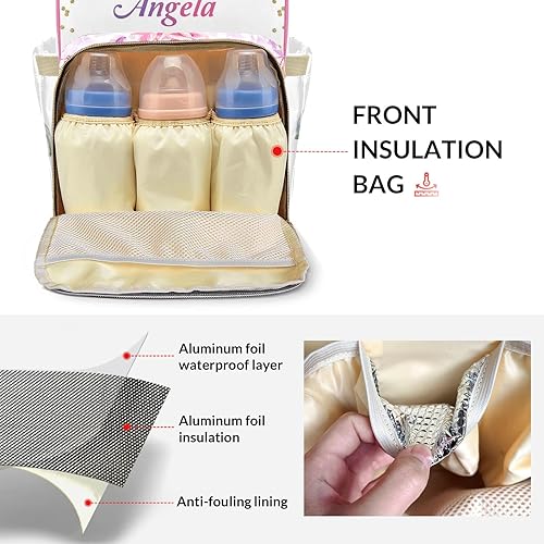 Miniatura 6 de Bolsa de mano personalizada, bolsas de pañales, mochila con nombre, bolsas de lactancia para mamá, regalos para niño y niña, Pattrn 20, Mochilas
