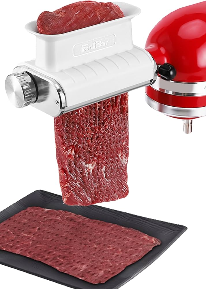 Meat Tenderizer Attachment for KitchenAid, Tenderizer Machine for Kitchen aid & Cuisinart SM50 Stand Mixers, Stainless Steel Meat Tenderizer Tool, All Parts Dishwasher Safe