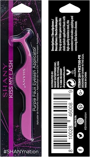 Miniatura 10 de SHANY Kiss My Lash - Aplicador de pestañas sintéticas, herramienta aplicadora de acero inoxidable, pinzas de extensión de pestañas, removedor de
