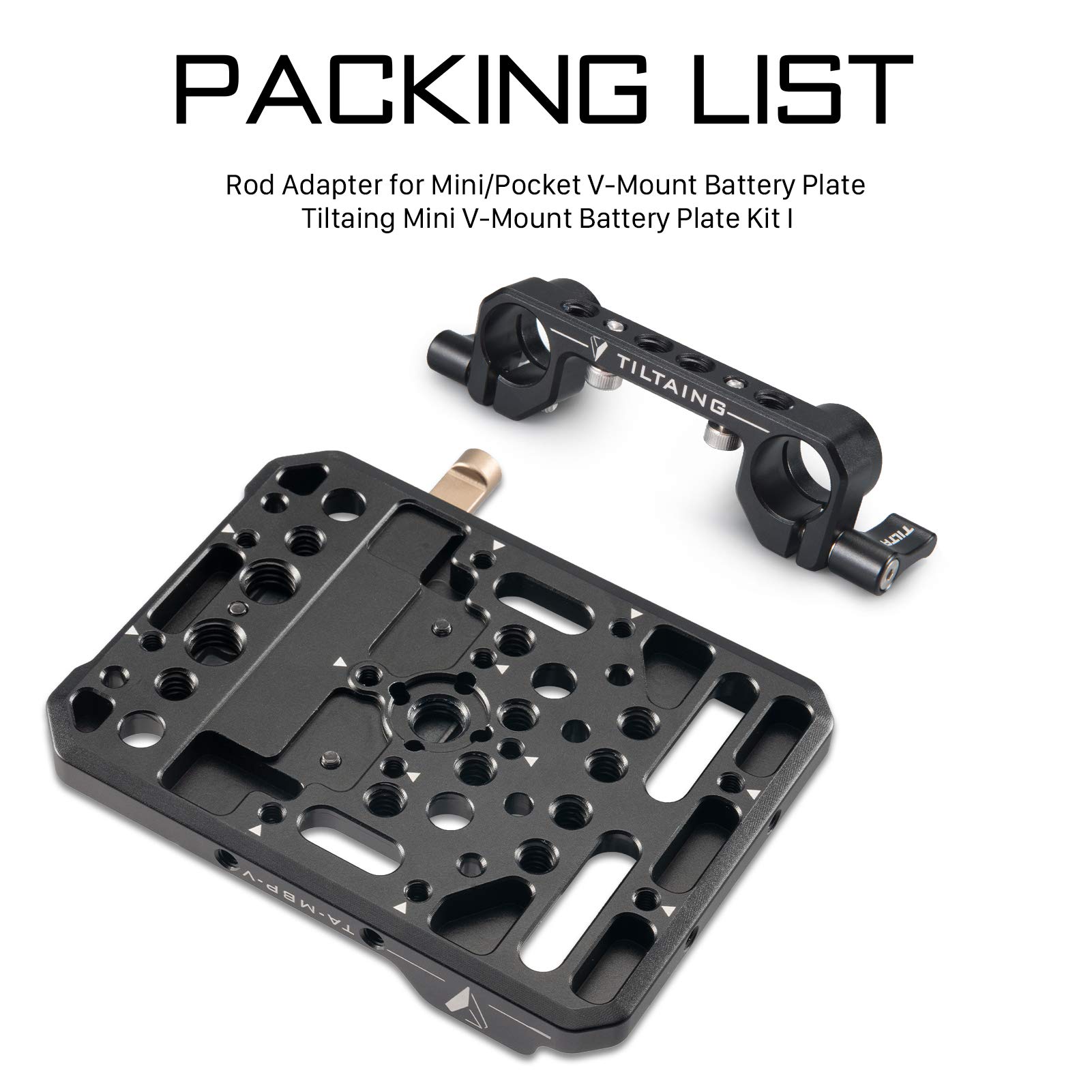 Tilta Mini Mount Batterie Kit de Batterie I Outils d'adaptateur V Outils de Montage Noir TA-MBP-K1-V