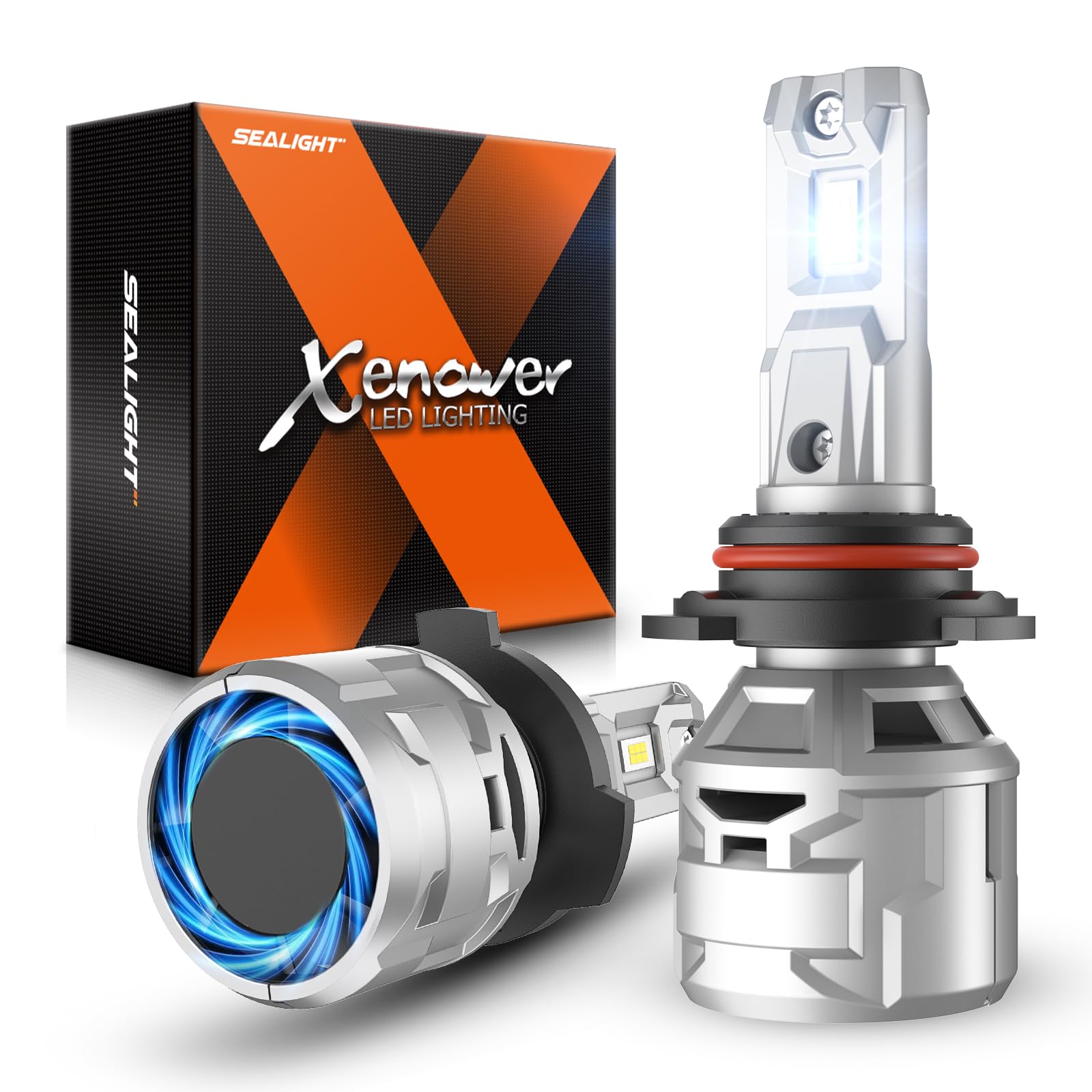 SEALIGHT????????????????/???????????? Bulbs, 30000LM High Brightness, 60000H Super Long Lifespan ???????????????? Fog Lights, 5 Minutes Installation, 6500K Cool White with 15000RPM Cooling Fan, Pack of 2