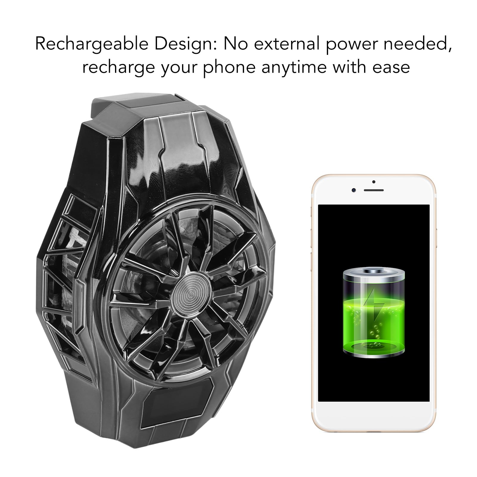 Raffreddatore per Telefono Cellulare, Radiatore per Cellulare a Semiconduttore Silenzioso Ricaricabile USB Ventola di Raffreddamento per Telefono Cellulare Magnetico Leggero
