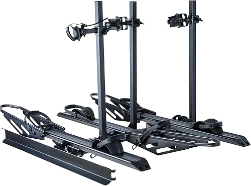 Miniatura 11 de Soporte de enganche para bicicleta eléctrica de 200 libras, estilo plataforma para autos, camiones, SUV, furgonetas, caravanas, se adapta a