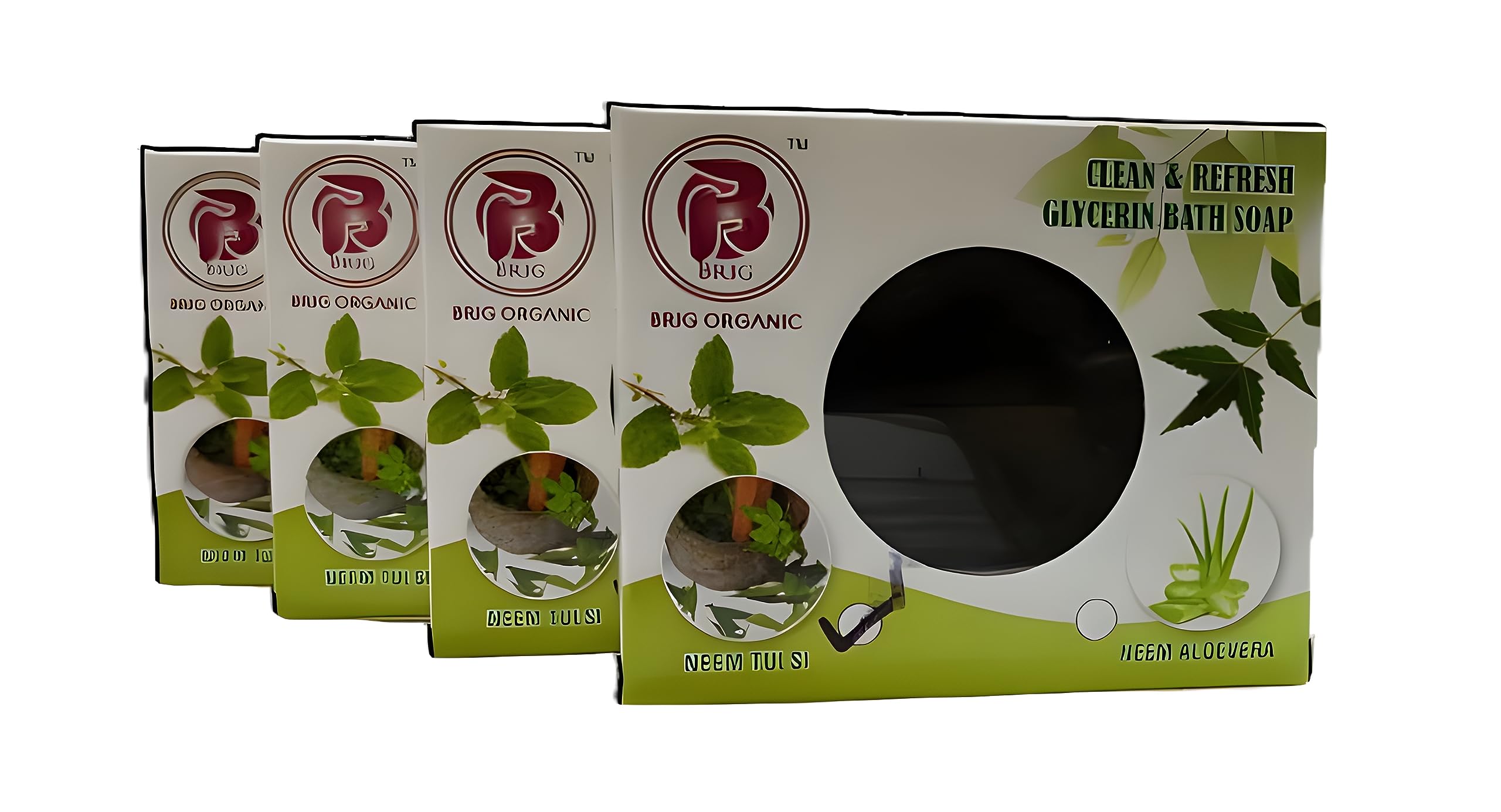 BRIG Neem Tulsi Soap (4X100gm.) | Cleansing Purifying Remove Dart Bathing Bar For Men Women