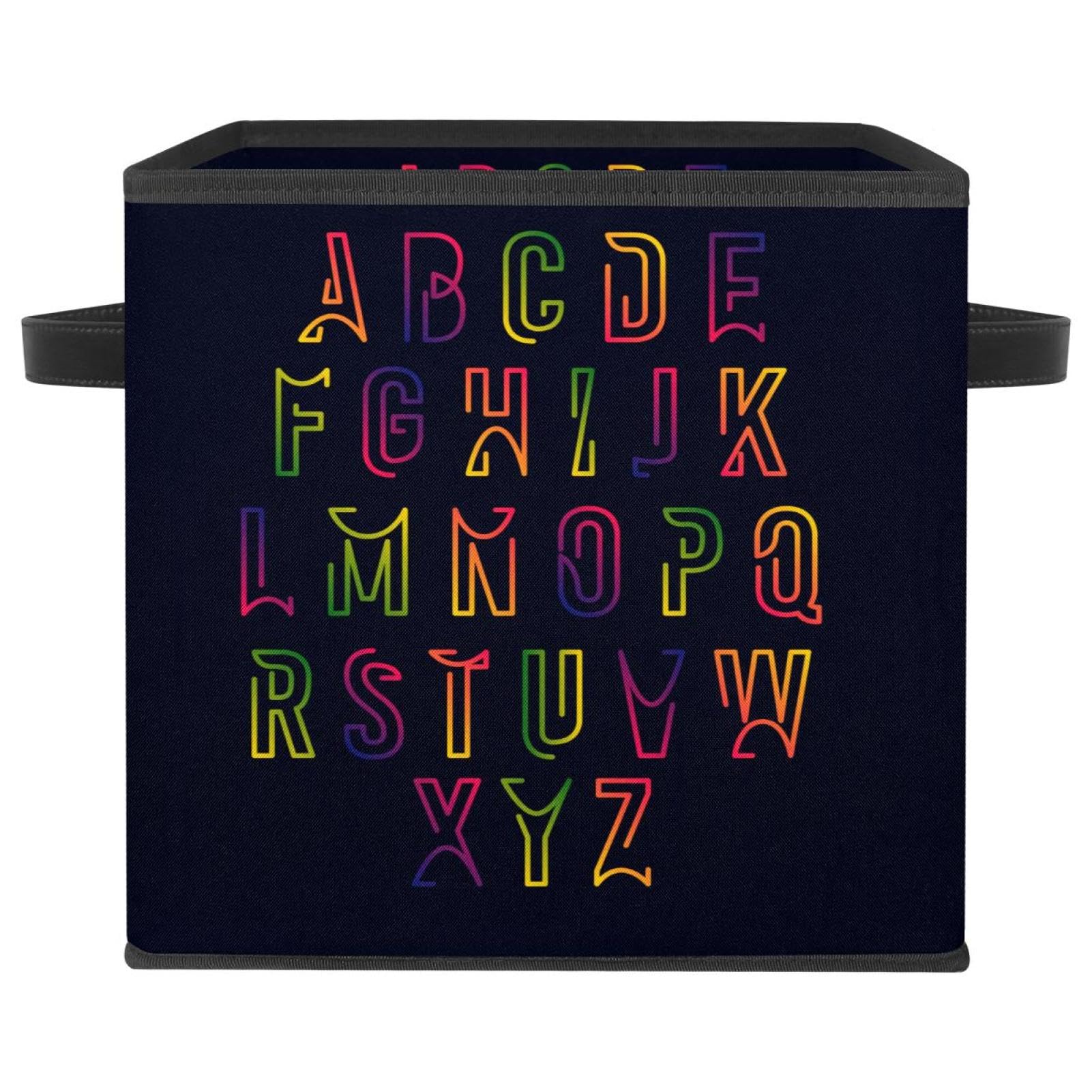 Boîte de rangement pliable alphabet cube en tissu pour chambre
