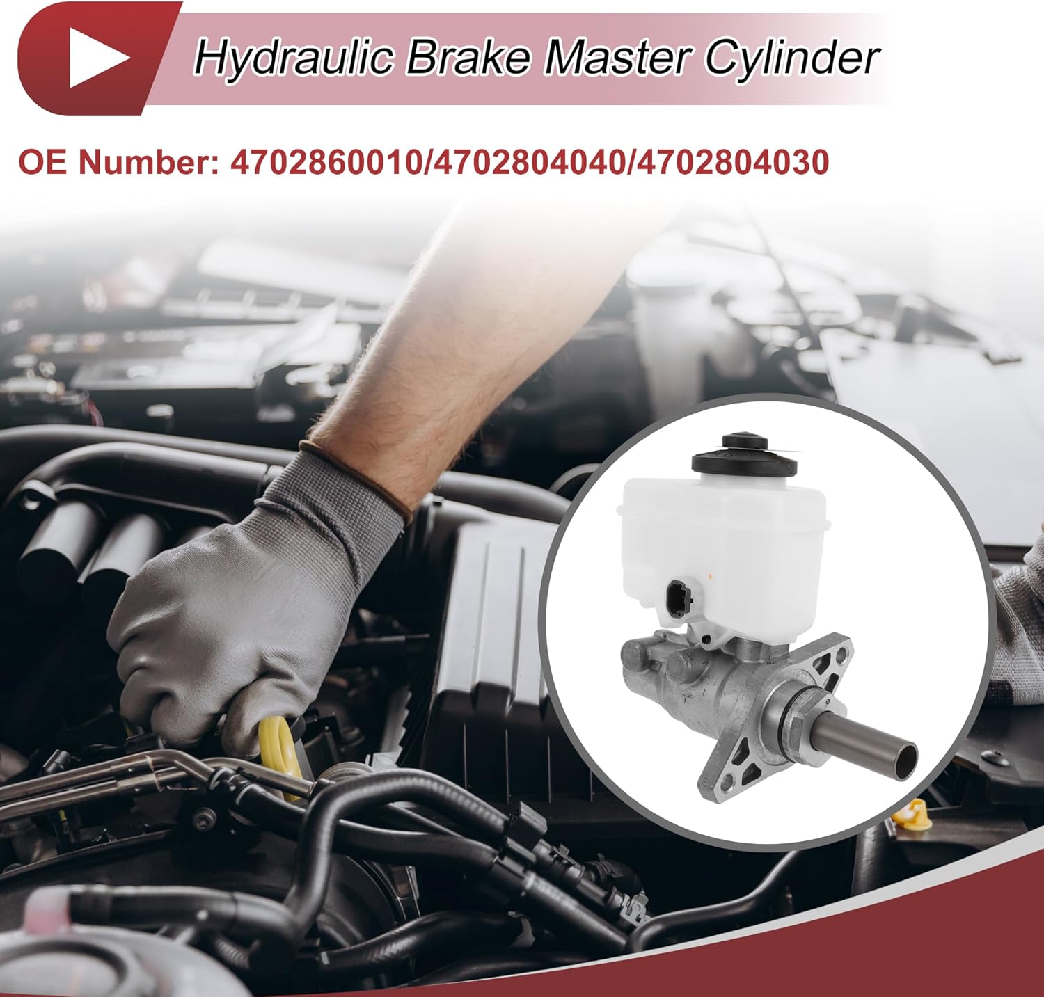 1 Pc Brake Master Cylinder for Toyota 4Runner 2002-2009 Hydraulic Master Cylinder with Reservoir No.4702860010/4702804040