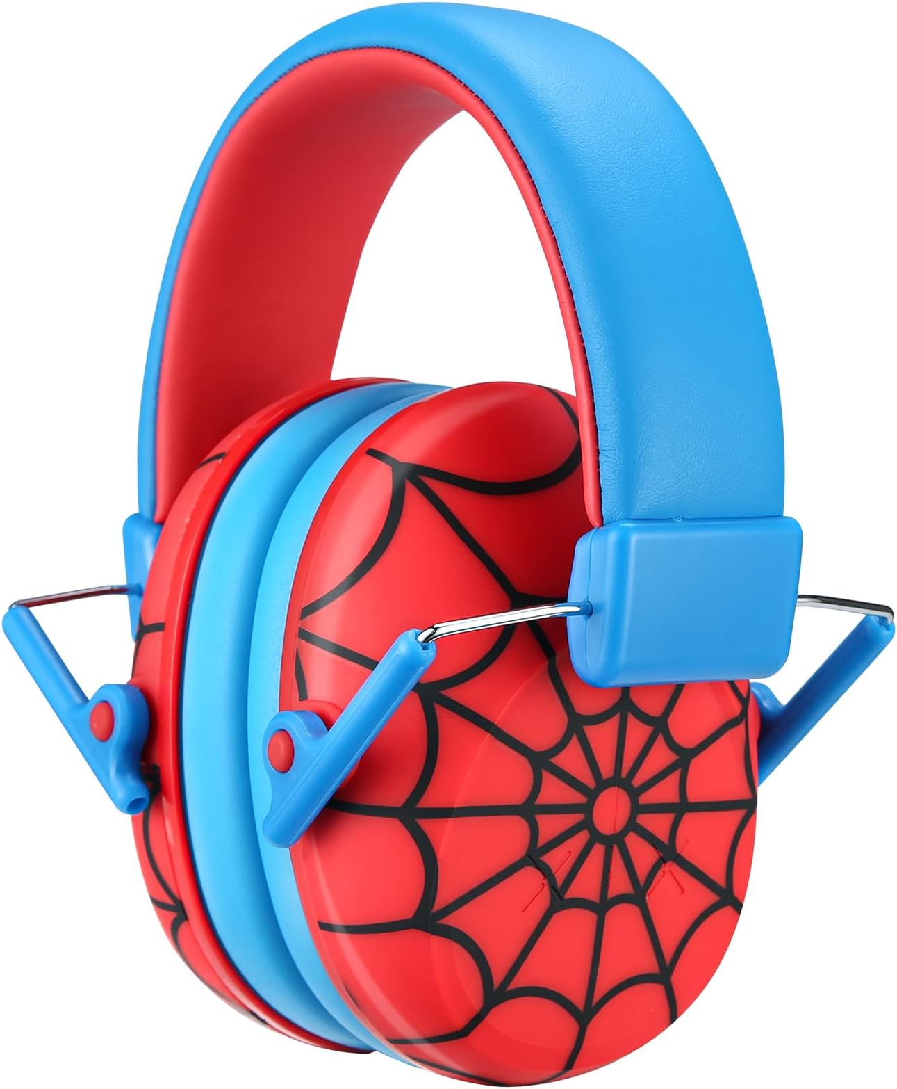 Kids Noise Cancelling Headphones, Kids Ear Protection Noise Canceling Earmuffs, Hearing Protection Noise Reduction for Autism Toddler Children for Autism Toddler Children -Red&Blue