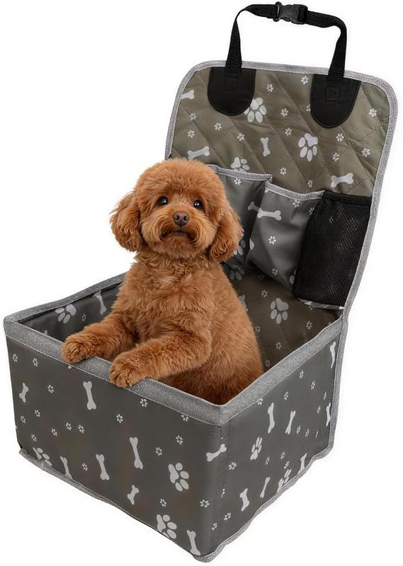 Assento Elevatório para Cães Pequenos PETURE Impermeável com Bolsos Car-Seat-2