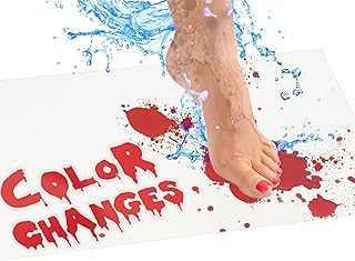Cambia de Color Rojo Alfombrilla de baño para niños Edades 14 + – Cambio de Color de plástico (se Ilumina en Rojo Cuando está Mojado