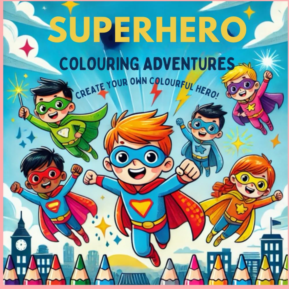 Superhero Adventures: A Kids’ Coloring Book of Action-Packed Fun!: Perfect Gift for Kids Who Love Superheroes and Coloring Fun!