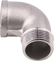 Vista 6 de Codo de calle 90 grados, rosca macho x hembra NPT de 1 pulgada SUS304