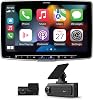 Alpine iLX-F511 Halo 11 Floating Hi-Res Multimedia Receiver with Wireless Apple CarPlay Android Auto and Stinger SDC-2CHFHD Opsis Universal Full HD Front & Rear Dash Camera Bundle