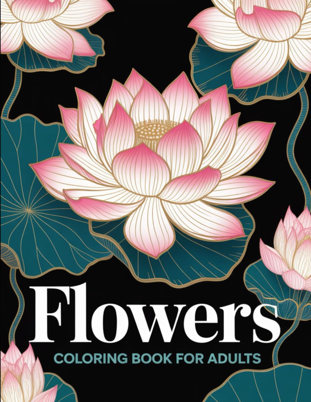 Flowers Adult Coloring Book