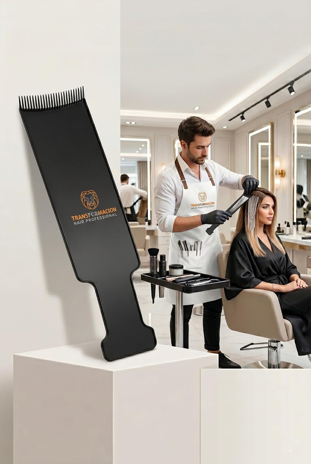 Transformacion Taraklı Balyaj Tahtası - Saç Boyama, Röfle ve Mech Uygulama Spatulası 716506