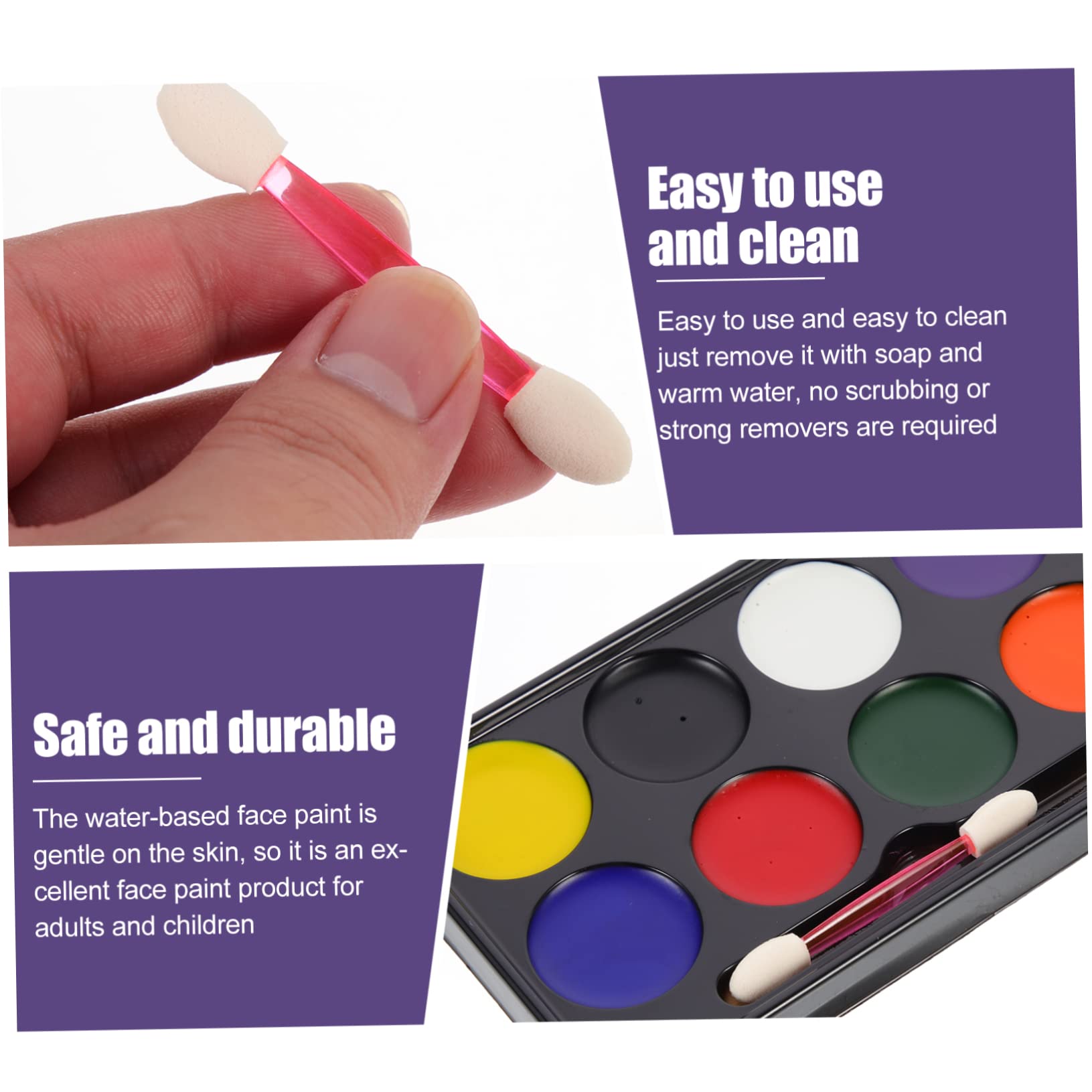 SHINEOFI 16piezas Pintura Facial Multifuncional Para Fiestas De Halloween y Eventos Deportivos Pintura De Cuerpo Base De Agua Brillantes Para Animar Los Aficionados y Pintar Banderas
