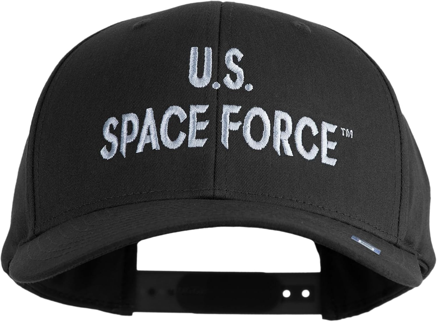 e4Hats.com US Space Force Grey Letter Embroidered Retro Cotton Blend Snapback Cap