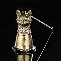 Vista 13 de Snuffers - Extintor de velas, accesorio extintor de velas para apagar mechas de vela de forma segura, diseño de hoja de ginkgo retro dorado