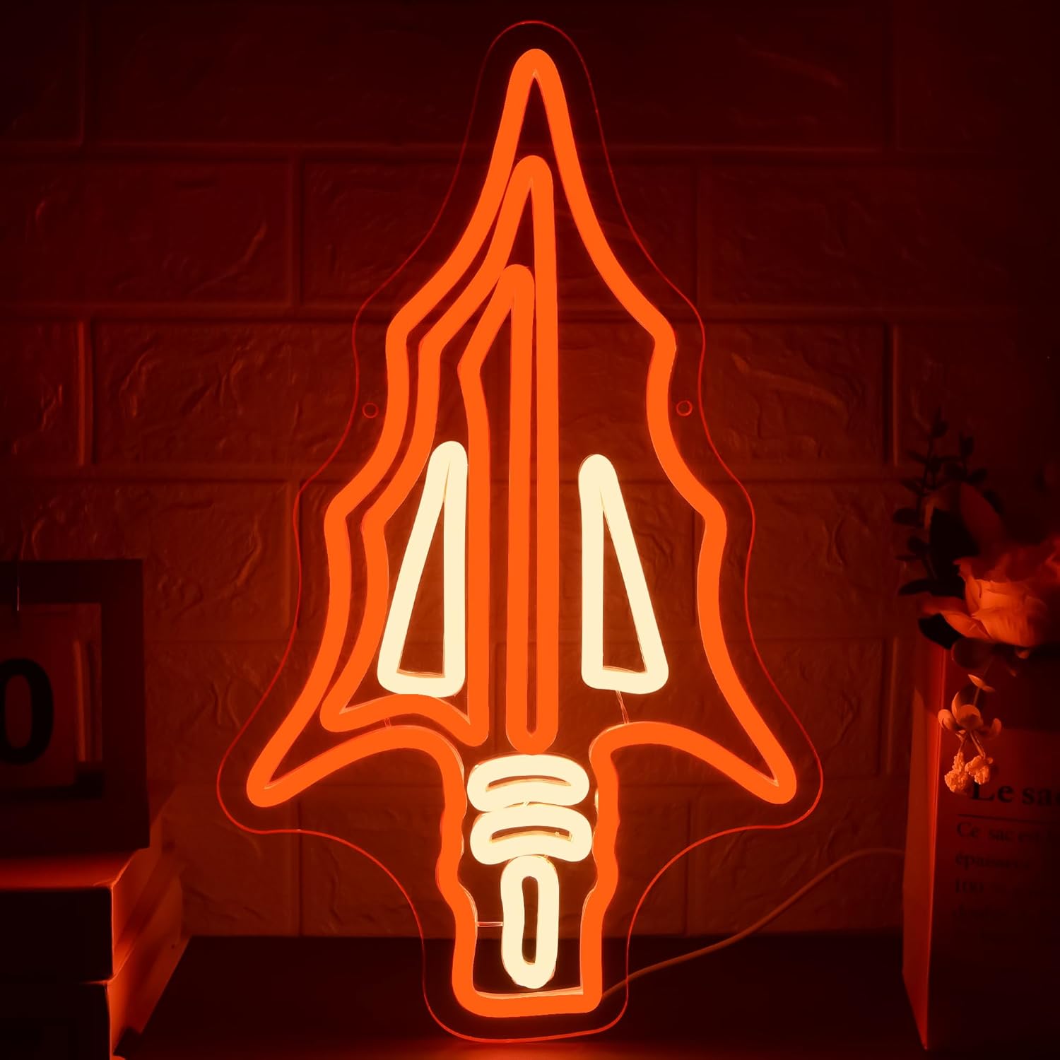 University Neon Sign for Wall Decor University Football Neon Light for Man Cave College Football Team Logo Sign for Dorm Party Sports Room Club Decor Birthday Wall Art Size 14.6 * 8.3In(XD097)