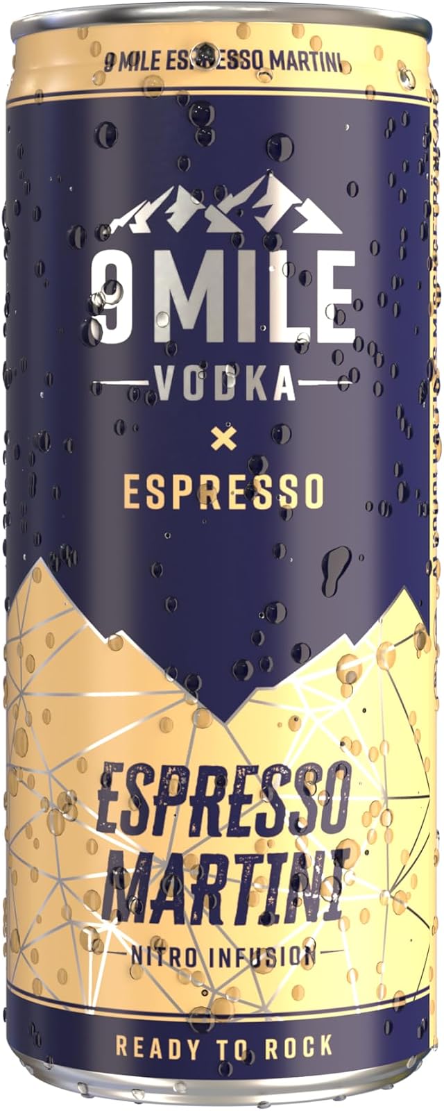 9 MILE Vodka Espresso Martini Premix – 1 x 0,2L Dosen Einweg – Premium Nitro Mixgetränk mit echtem Espresso & Vodka – 10% Vol. & samtige Crema – perfekter Cocktail für unterwegs & Events