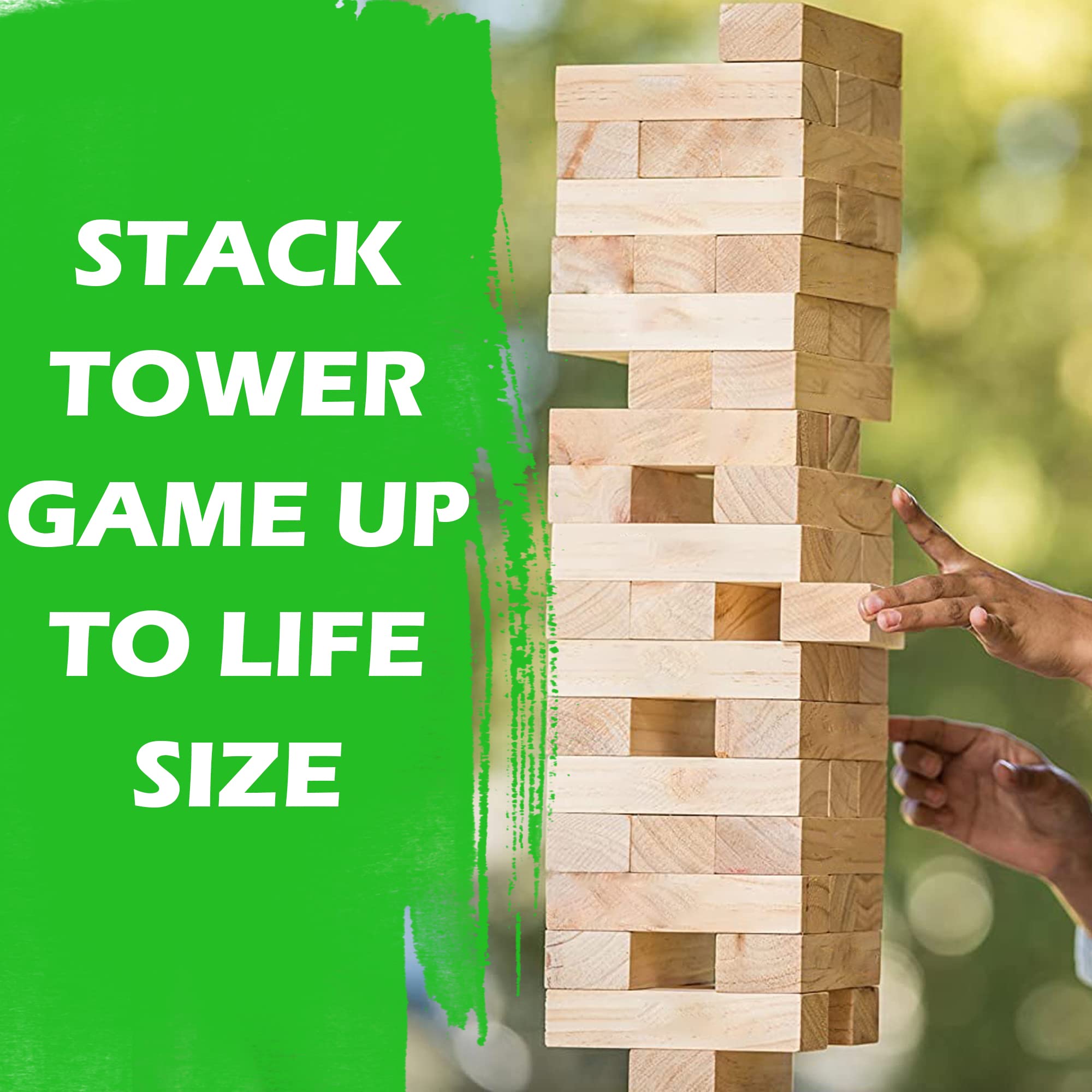 Medium Tower Game Yard Outdoor Games for Adults and Family Wooden