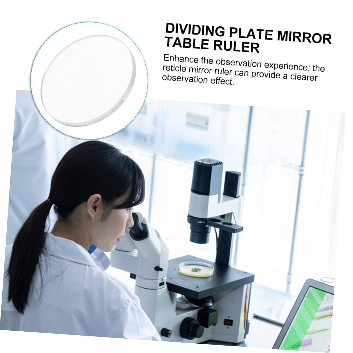 Microscope Calibration Ruler Eyepiece Micrometer Tool for Precise Measurements Compatible with Various Microscopes Enhances Clarity for Scientific Research and Education
