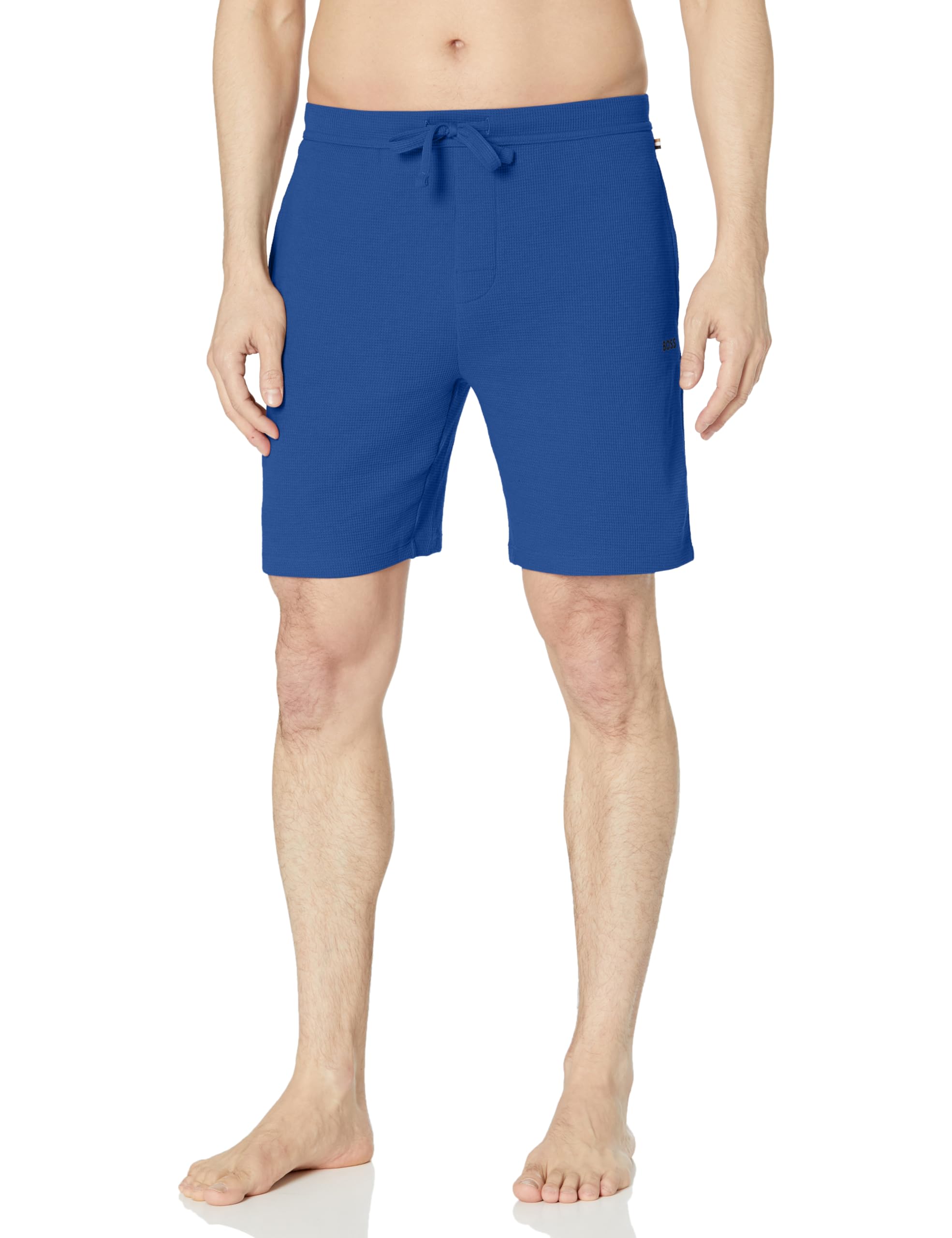 BOSS Men's Waffle Contrast Logo Lounge Shorts
