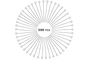 300 Pack 1.6 Inch 304 Stainless Steel Open Eye Pins Headpins for...