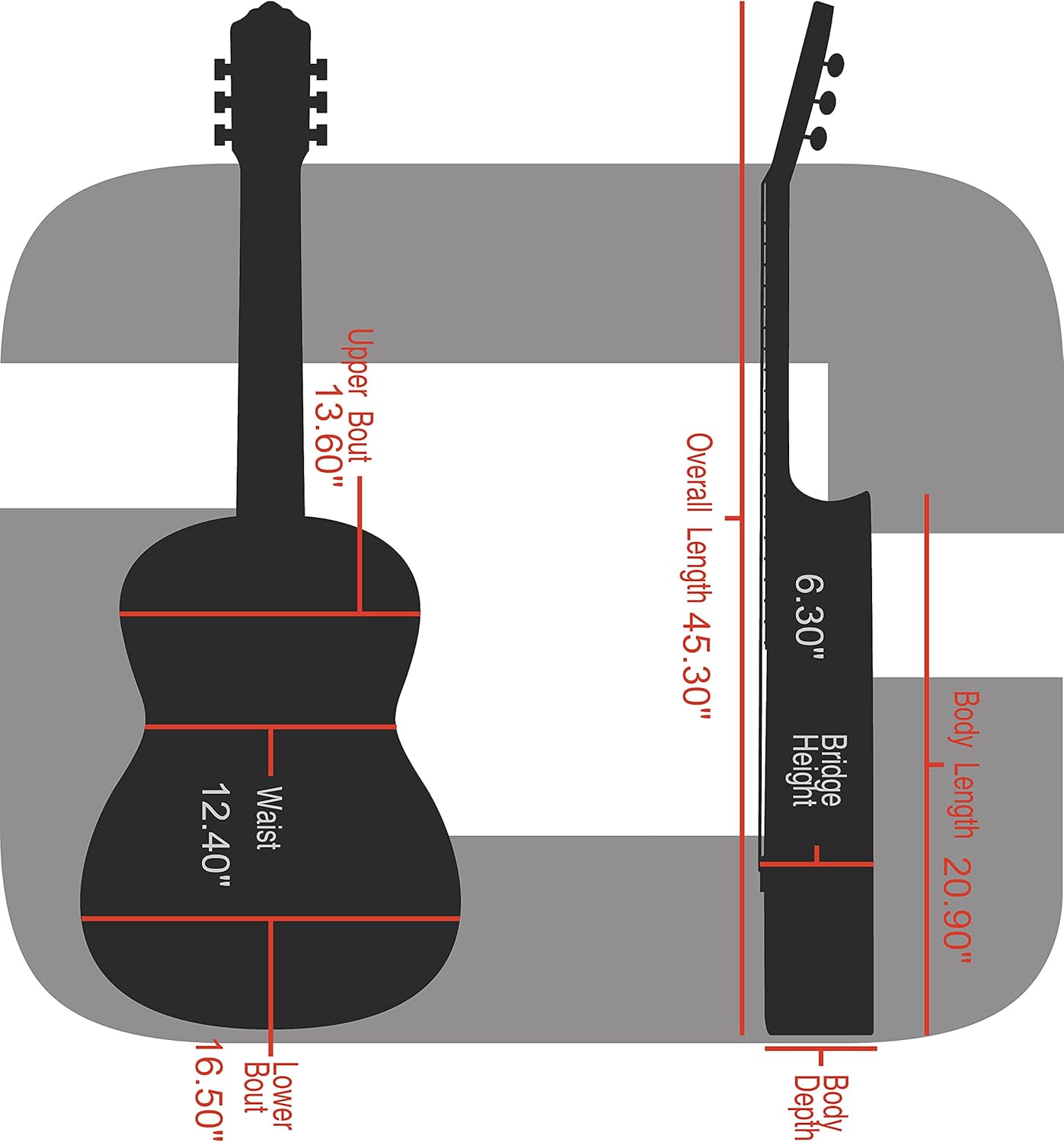 Crossrock Acoustic Guitar Case in Black (CRA860DBK)