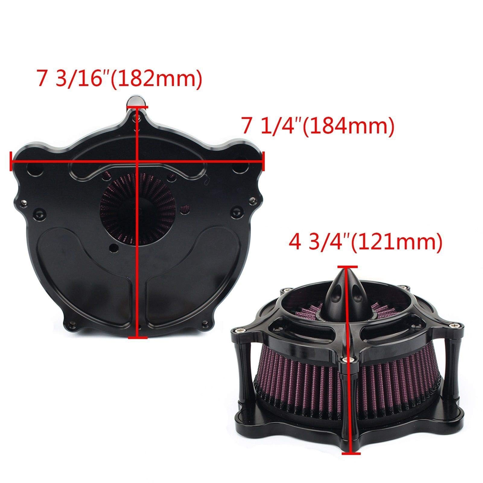 Motocyklowy filtr powietrza turbina Spike wlotowy Filtro Aire Moto, dla Harley, Touring Softail Dyna FXR 1993-2017