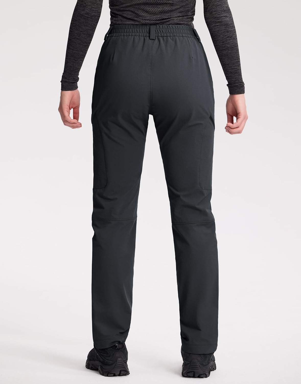 Pioneer Camp Women's Hiking Cargo Pants Water Resistant Ripstop with 4 Zip Pockets Quick Dry Climbing Softshell Trail Travel