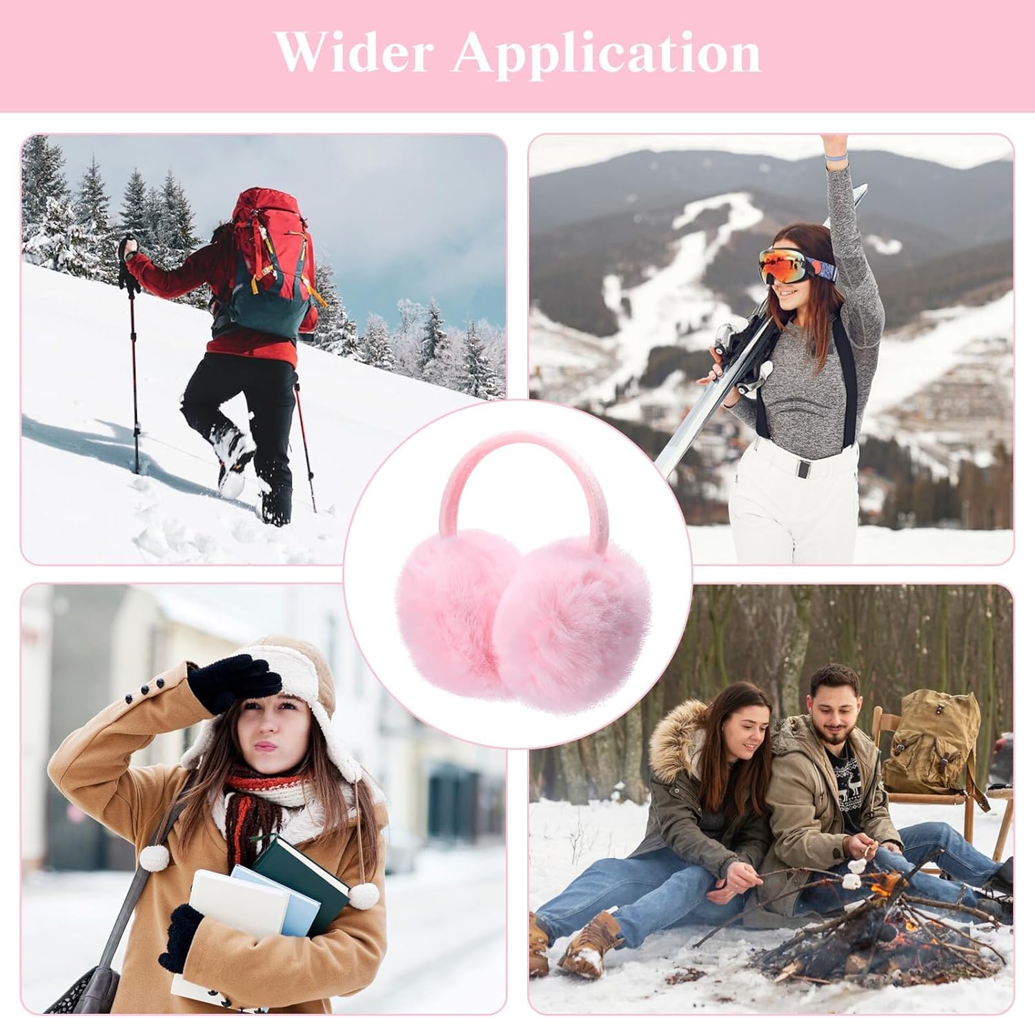 ZTL Women Winter Ear Muffs Fluffy Faux Fur Warm Earmuffs Girls Ear Warmer Soft Plush Outdoor Adjustable Ear Covers - Image 7