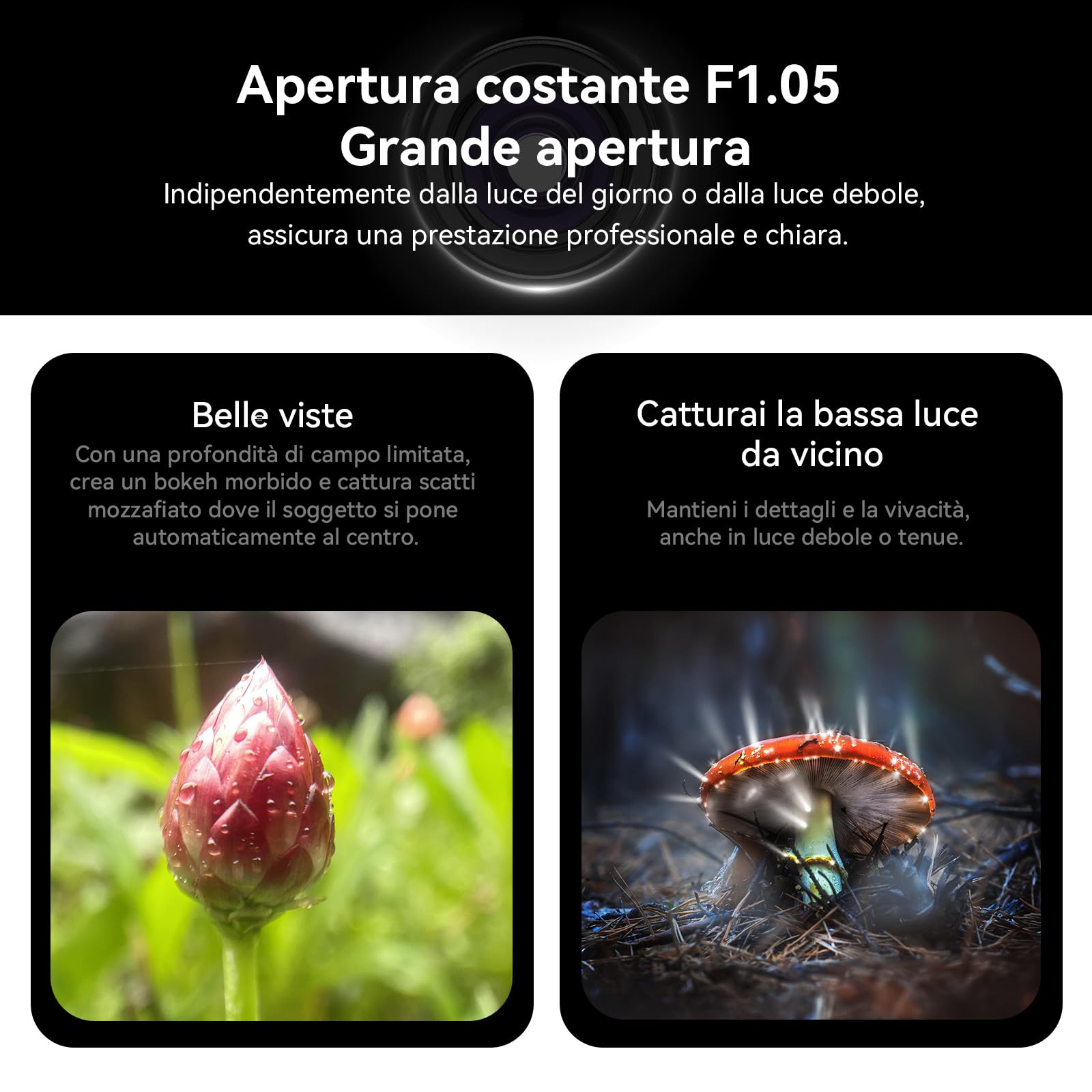 APEXEL ZM100 Obiettivo Macro per Cellulare F1.05 con Clip, Ingrandimento 20X, Lente Macro per Smartphone Adatto per iPhone 17/16/15, Samsung, Google Pixel e Altri Smartphone
