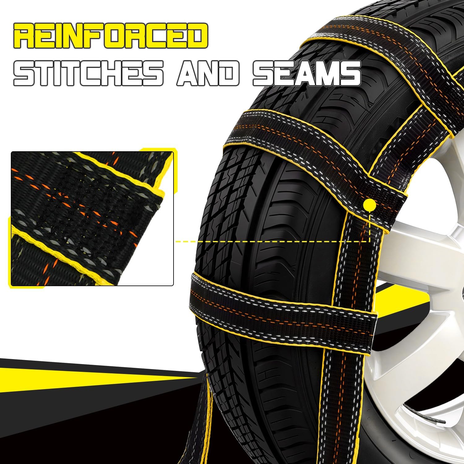2 Pack 2" Tow Dolly Basket Straps with Flat Hooks Black