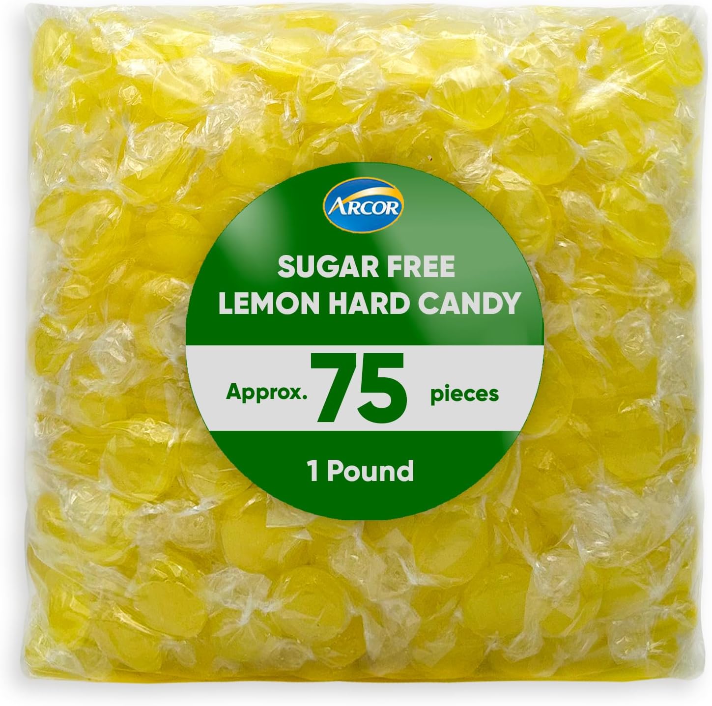 Lemon Drops Sugar Free Candy - Hard Candy Bulk - 1 Pound Of Approx 75 Sugar Free Mints Candies - Individually Wrapped - Christmas - Hard Lemon - SF Lemons Fresh Pack - Holiday