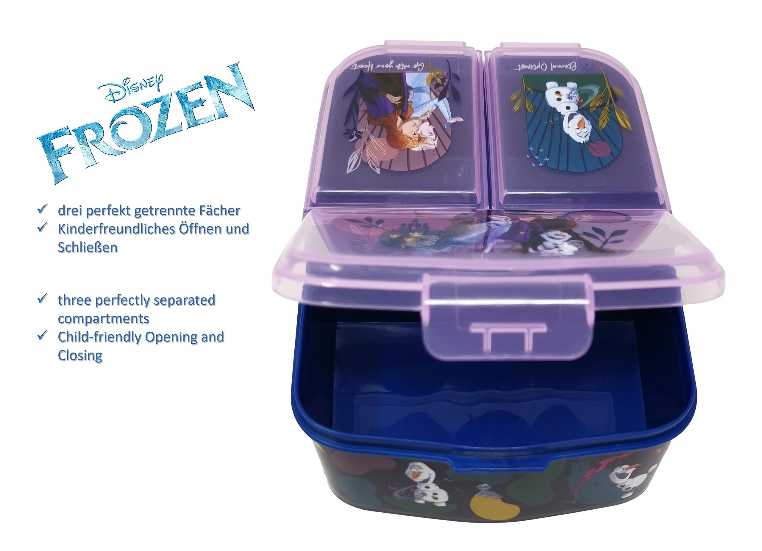 Boîte Repas Enfant Lilo Et Stitch - 3 Compartiments Sans BPA, 18x13,5x5,5cm Pour école Ou Pique-nique