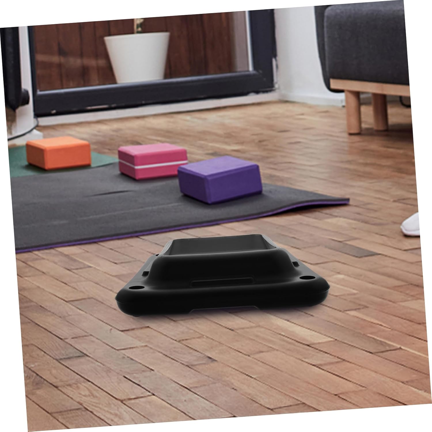 Yoga Step Stabilizer Tray Lightweight and Portable Base Holder for Gym Step Board -resistant Support for Safe Exercise Compatible Various