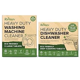 Dishwasher Cleaner + Washing Machine Cleaner Bundle - Heavy Duty Appliance Deep Cleaning, Descaling and Deodorizing.
