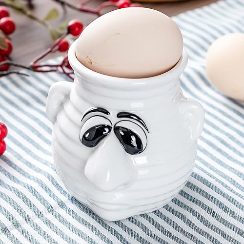 Miniatura 3 de Divertido separador de huevos de cocina, taza separadora de huevo de cerámica de dibujos animados y yema, apto para lavavajillas, regalo creativo de