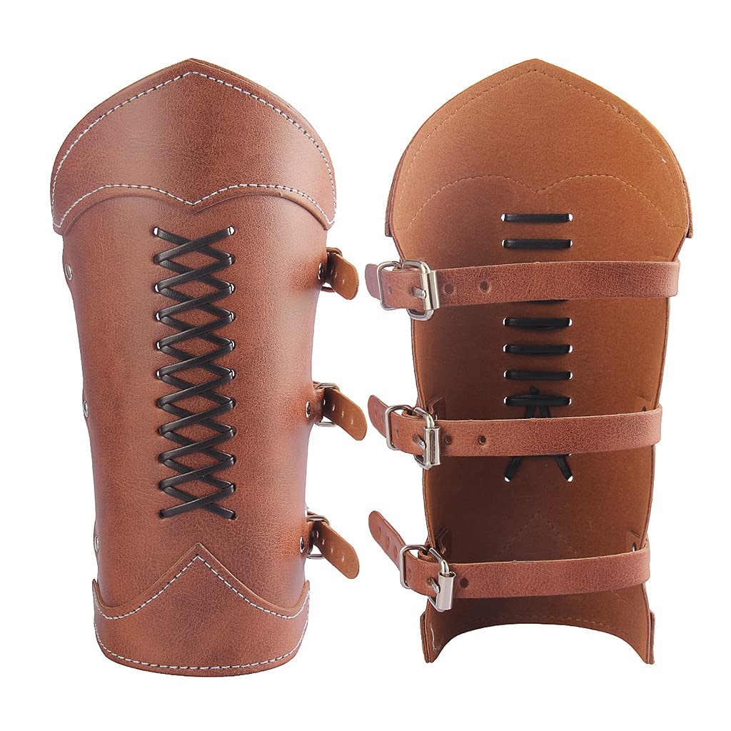 TASBERNViking Arm Bracers Leather Armor Cuffs LARP Bracers Embossed Arm Guards Nordic Talisman Amulet for Men Women Gifts One Pair