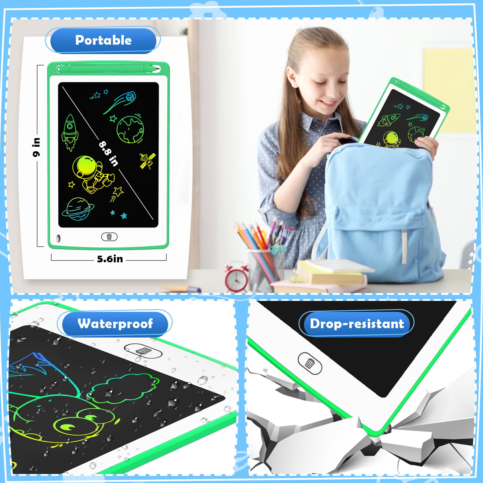 LCD Writing Tablet for Kids, 8.5 Inch Colorful Doodle Board Drawing Tablet, Educational Learning Toys Birthday Gifts for Boys Girls Age 3 4 5 6 7 8 (24 Pack) view 5