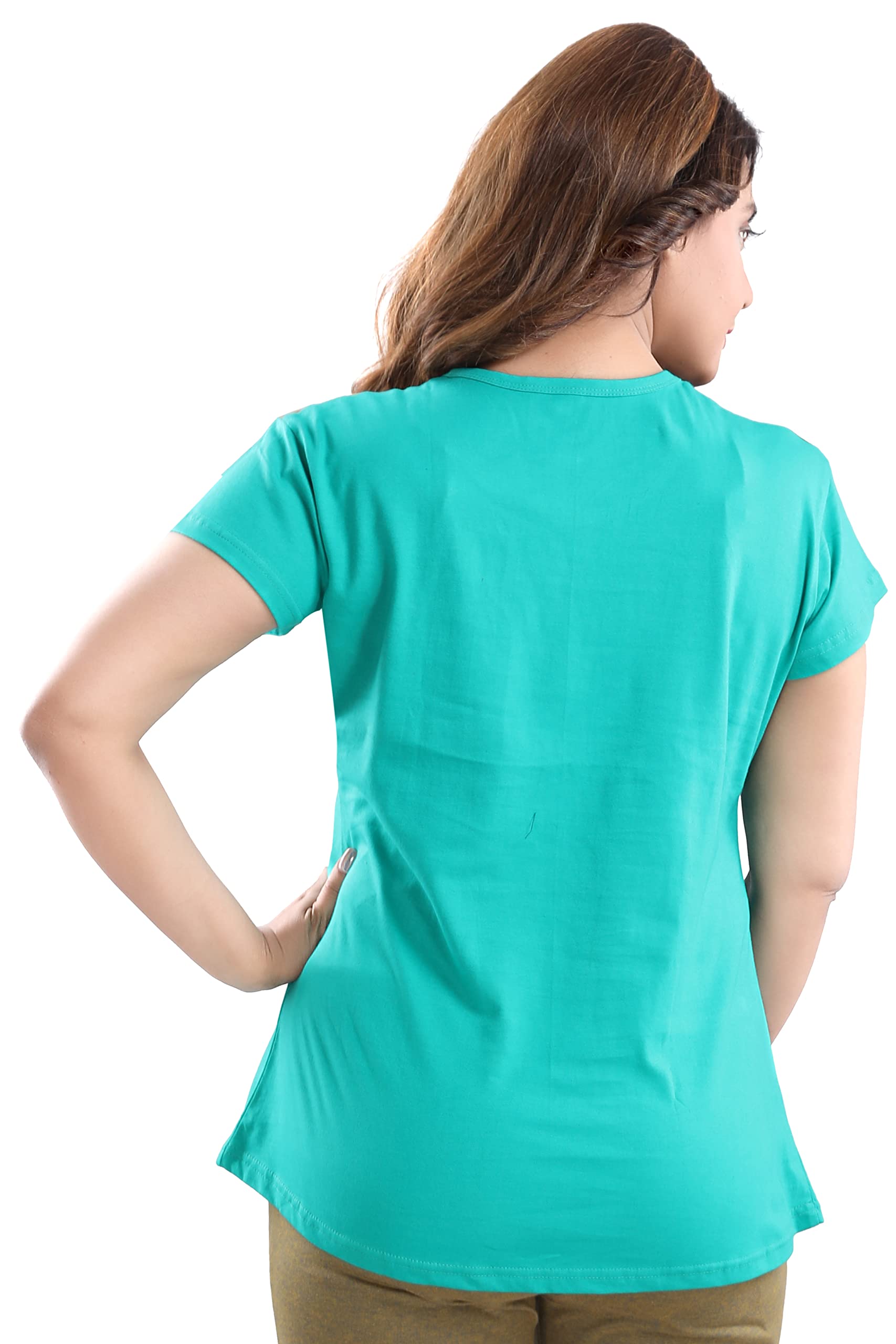 ATTEMPT Printed Women Nursing/Maternity/Feeding Top (XX-Large, Green) - Image 2 thumbnail