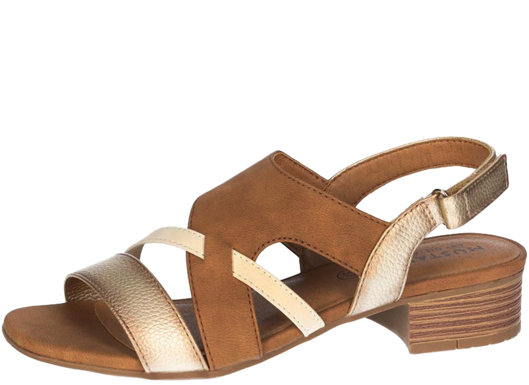 MUSTANG Women 1494-802 Sandal, Cognac, 8 UK