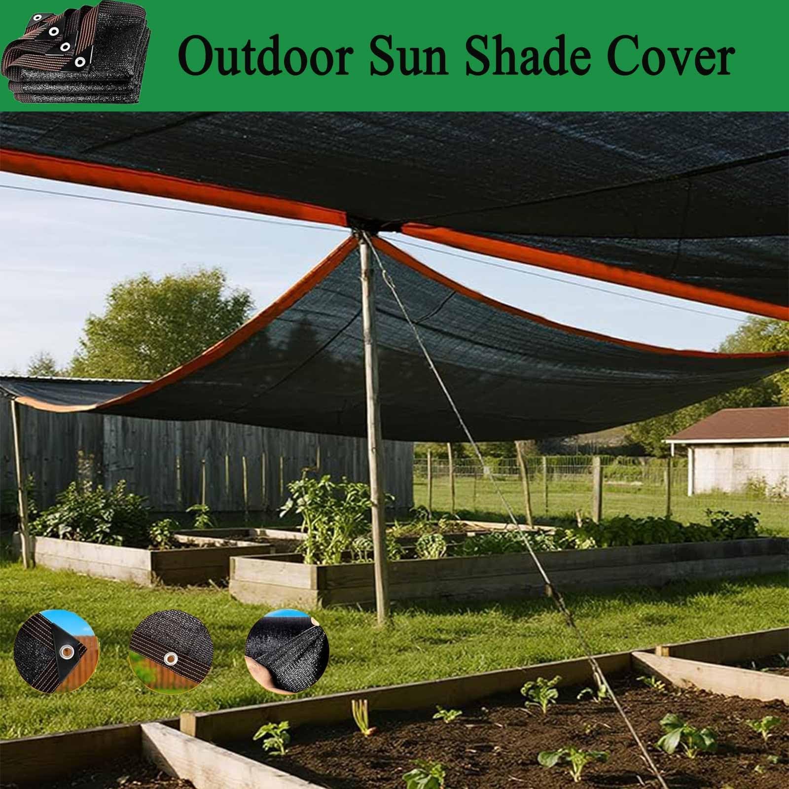 Gartentuch-Set, 4,6 x 7,2 m, 80 % Sonnencreme für Pflanzen, Outdoor-Schattennetz für Gemüse, Hitzeschutz, Reihenabdeckung, perfekte Lösung für Garten, Balkon und Pool