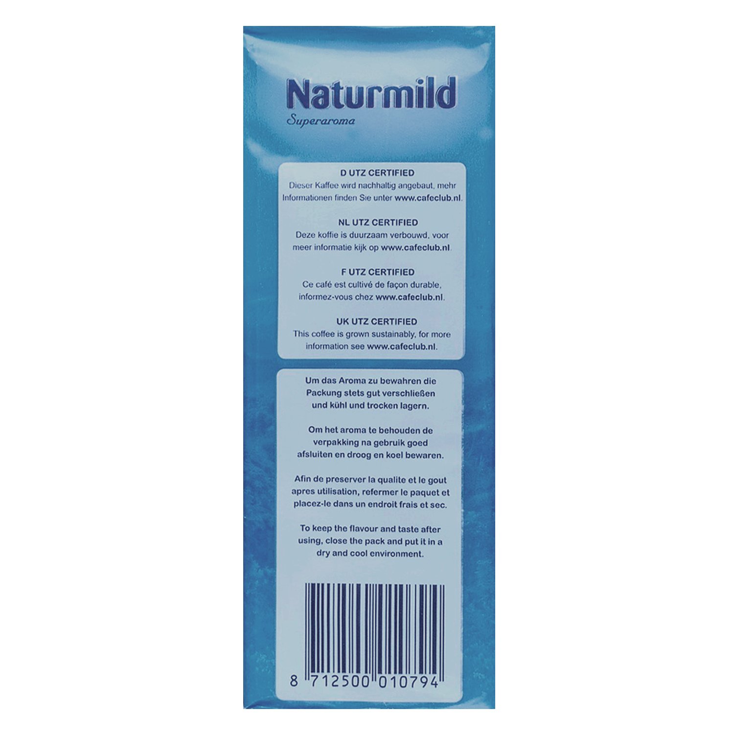 CAFECLUB Naturmild SUPERAROMA filterfein gemahlen 6x 500g (3000g) - Kaffee im Vakuumpack